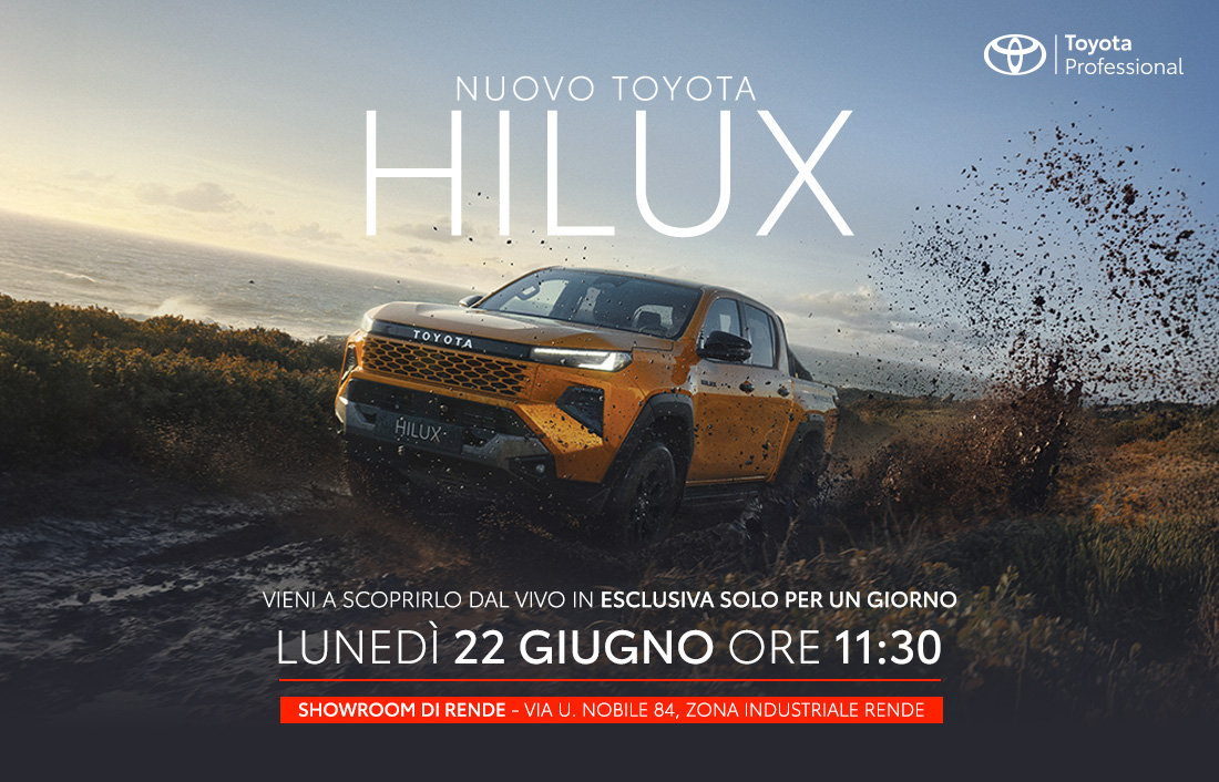 Hilux Toyota Giugno Chiappetta Aziendale Commerciali P.Iva Cosenza Rende Attività Pickup
