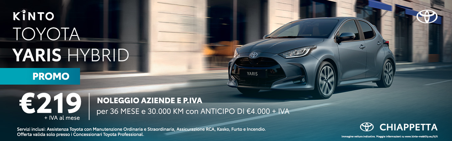 NOLEGGIO LUNGO TERMINE TOYOTA KINTO YARIS COSENZA CORIGLIANO RENDE CALABRIA