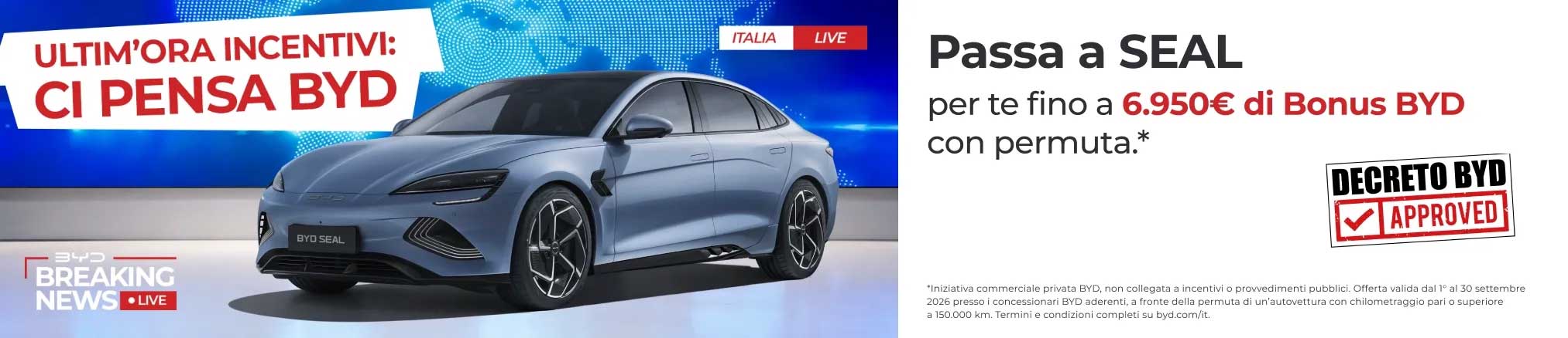 Seal 100% Elettric Calabria Cosenza Byd Chiappetta Settembre