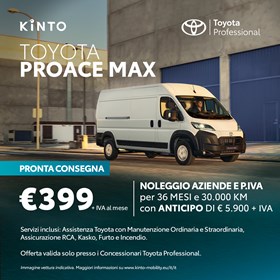 Noleggio Lungo Termine Cosenza Rende Calabria Chiappetta Toyota Kinto Tutto Incluso Passo Lungo Proace Max