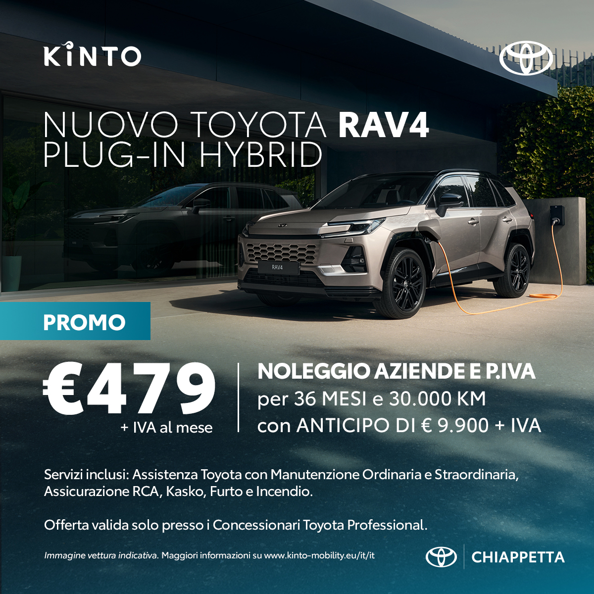 NOLEGGIO KINTO ONE RAV4 PLUG-IN HYBRID