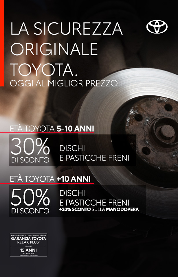 Chiappetta Officina Cambio Freni Pastiglie Pasticche Freni Promozione Maggio Giugno Calabria Cosenza Rende Toyota Mob