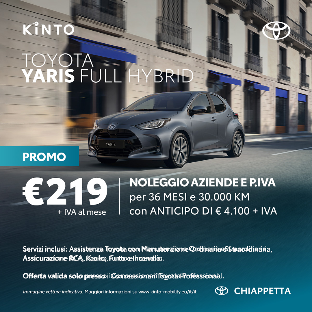 Noleggio Chiappetta Auto Toyota Yaris Tutto Incluso Assicurazione Cosenza Rende Calabria