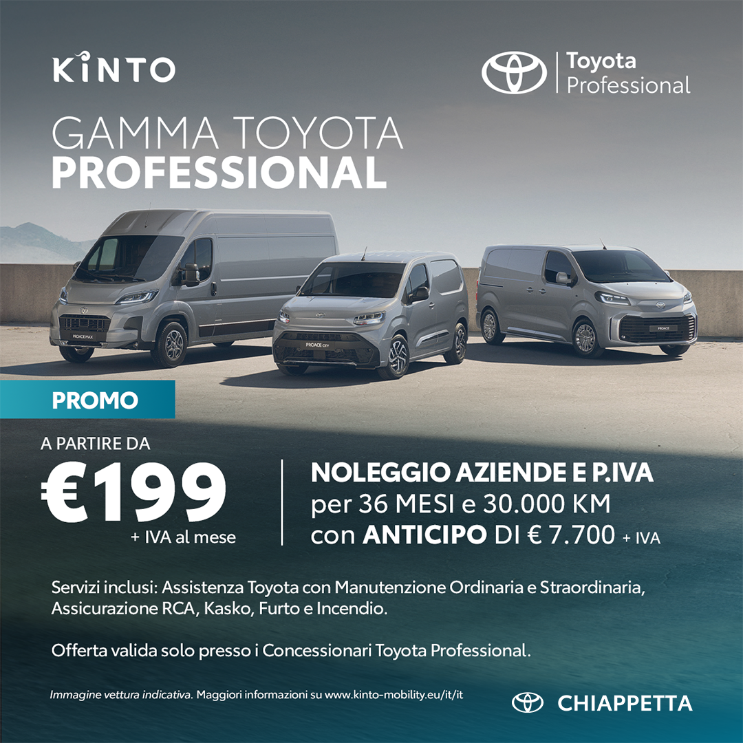 NOLEGGIO GAMMA TOYOTA PROFESSIONAL