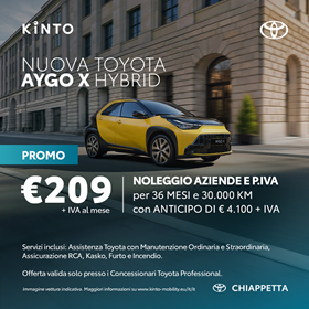 Noleggio Aygox Chiappetta Toyota Tutto Incluso Manutenzione
