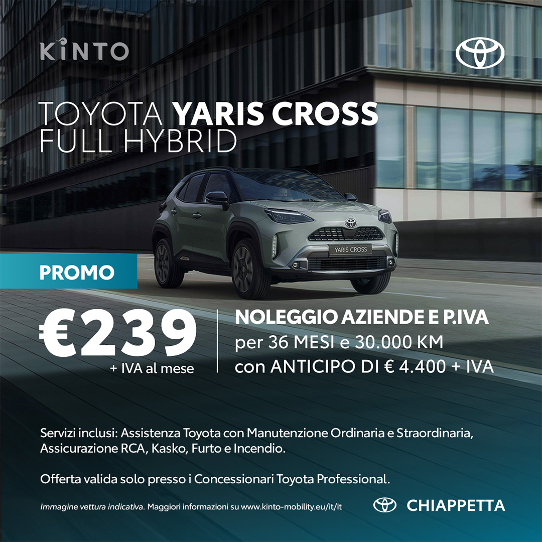 Noleggio Chiappetta Auto Toyota Yaris Cross Tutto Incluso Assicurazione Cosenza Rende Calabria