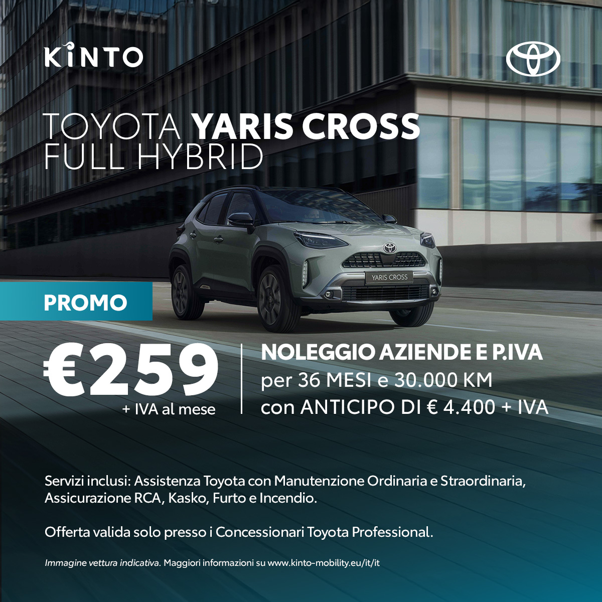 NOLEGGIO KINTO ONE YARIS CROSS